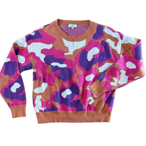 Fate Women's Sweater Pink and Orange Size Small